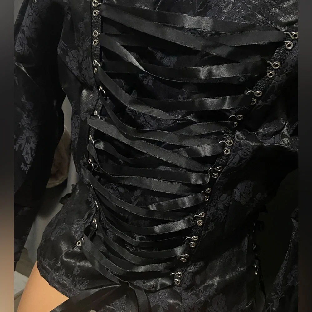 Coquette black Brocade jacket Medium NWT - Picture 5 of 14